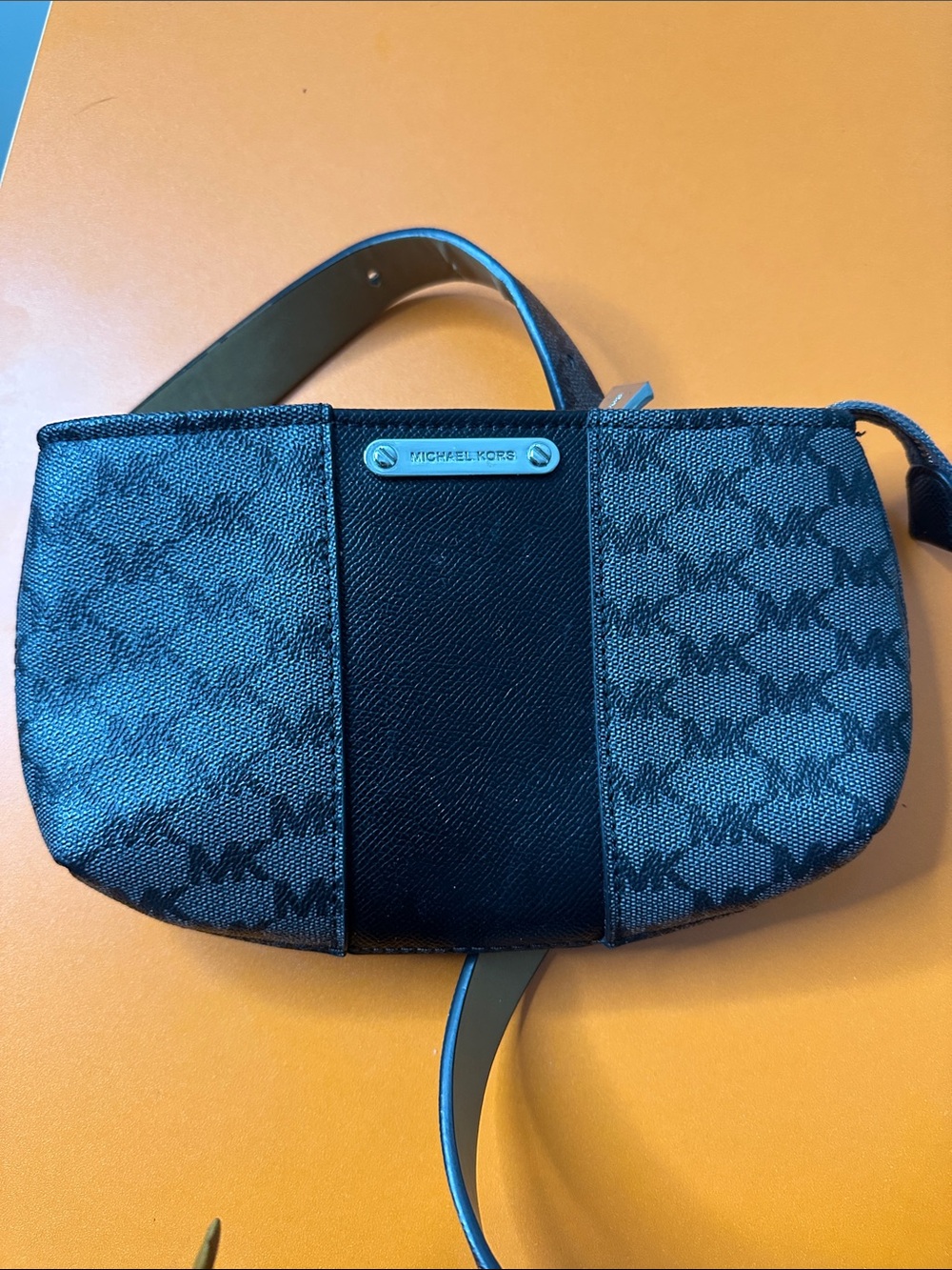 Michael Kors Black MK Logo Belt Bag